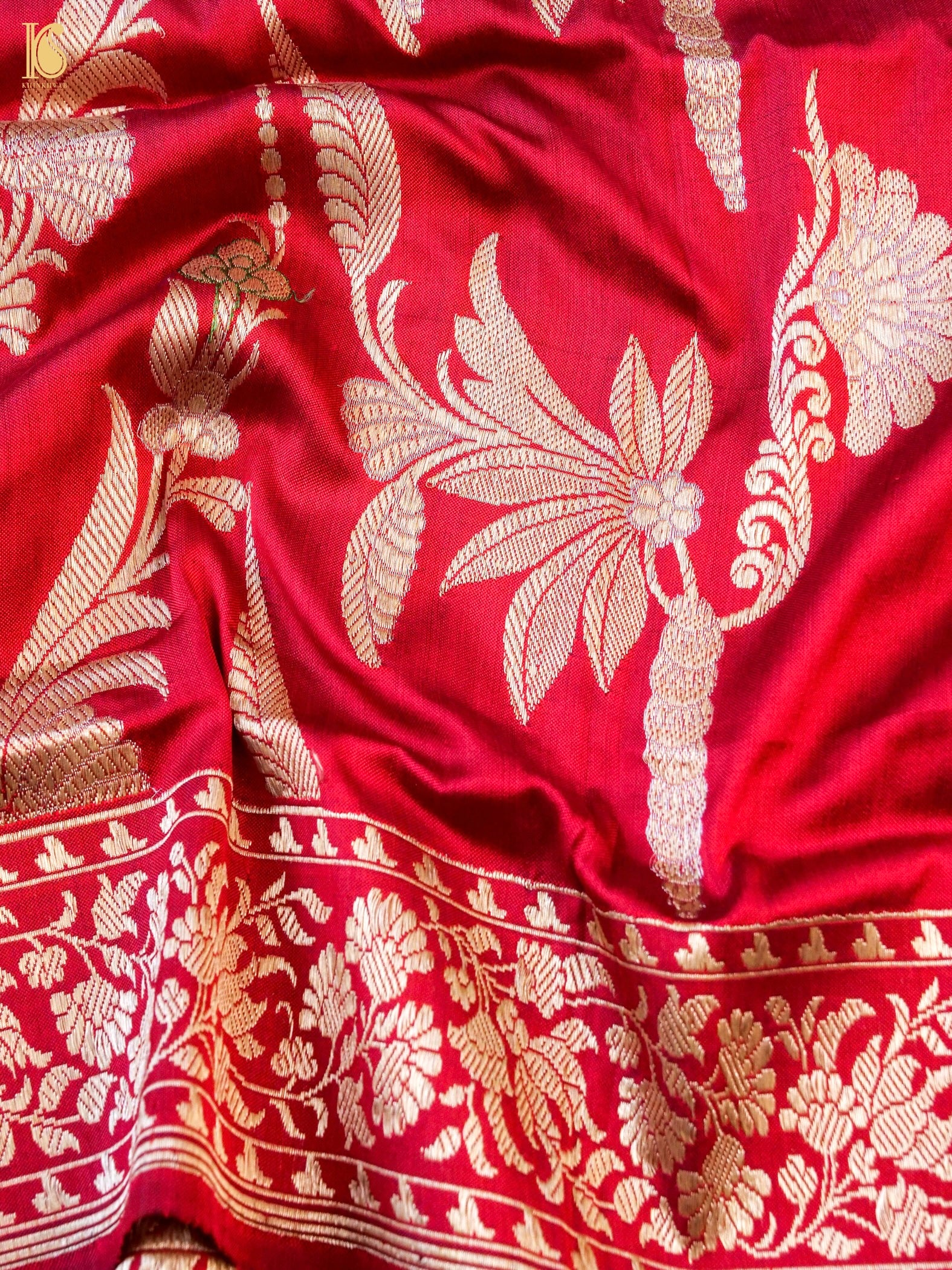 Handwoven Banarasi Katan Silk Kadwa Dupatta