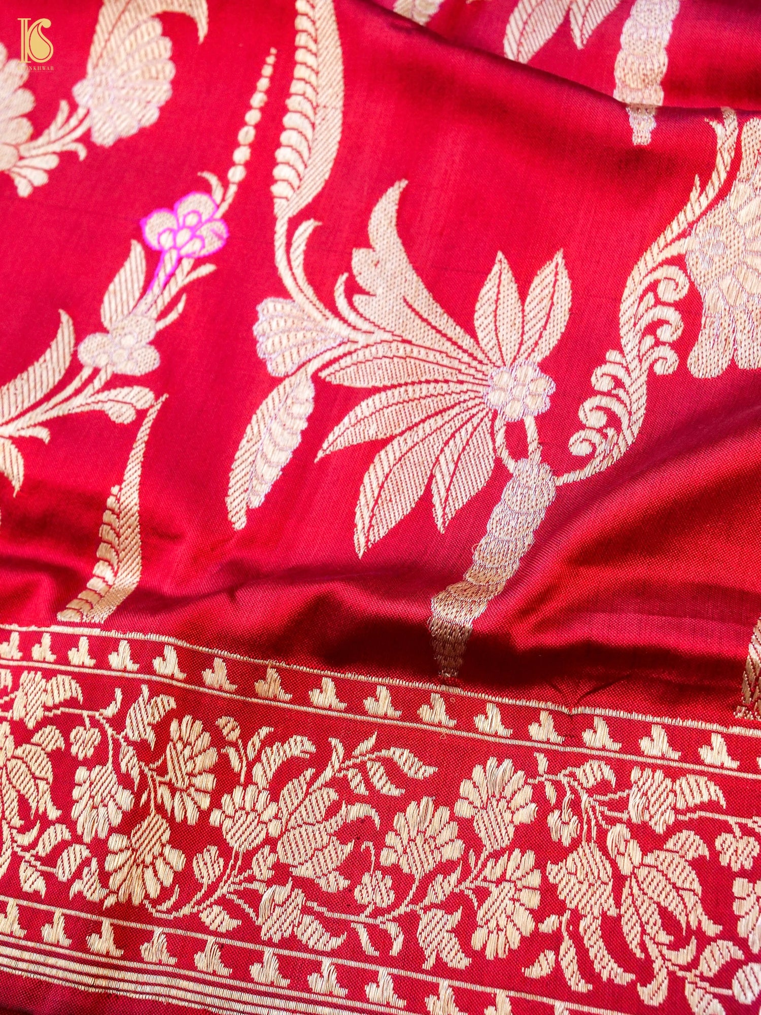 Handwoven Banarasi Katan Silk Kadwa Dupatta