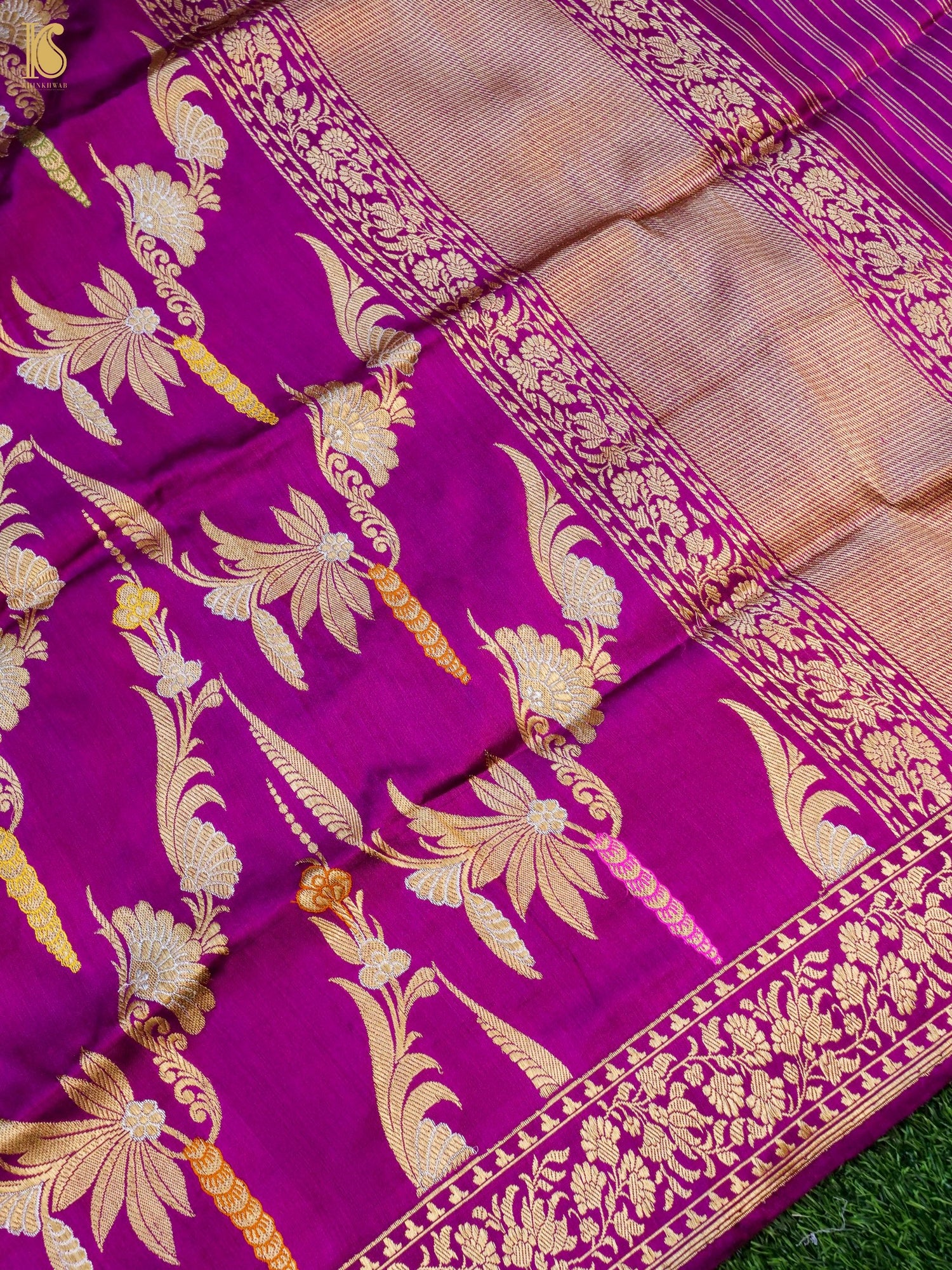 Handwoven Banarasi Katan Silk Kadwa Dupatta