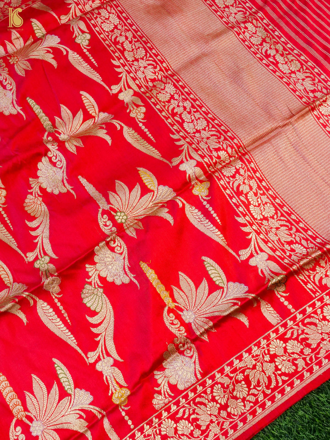 Handwoven Banarasi Katan Silk Kadwa Dupatta