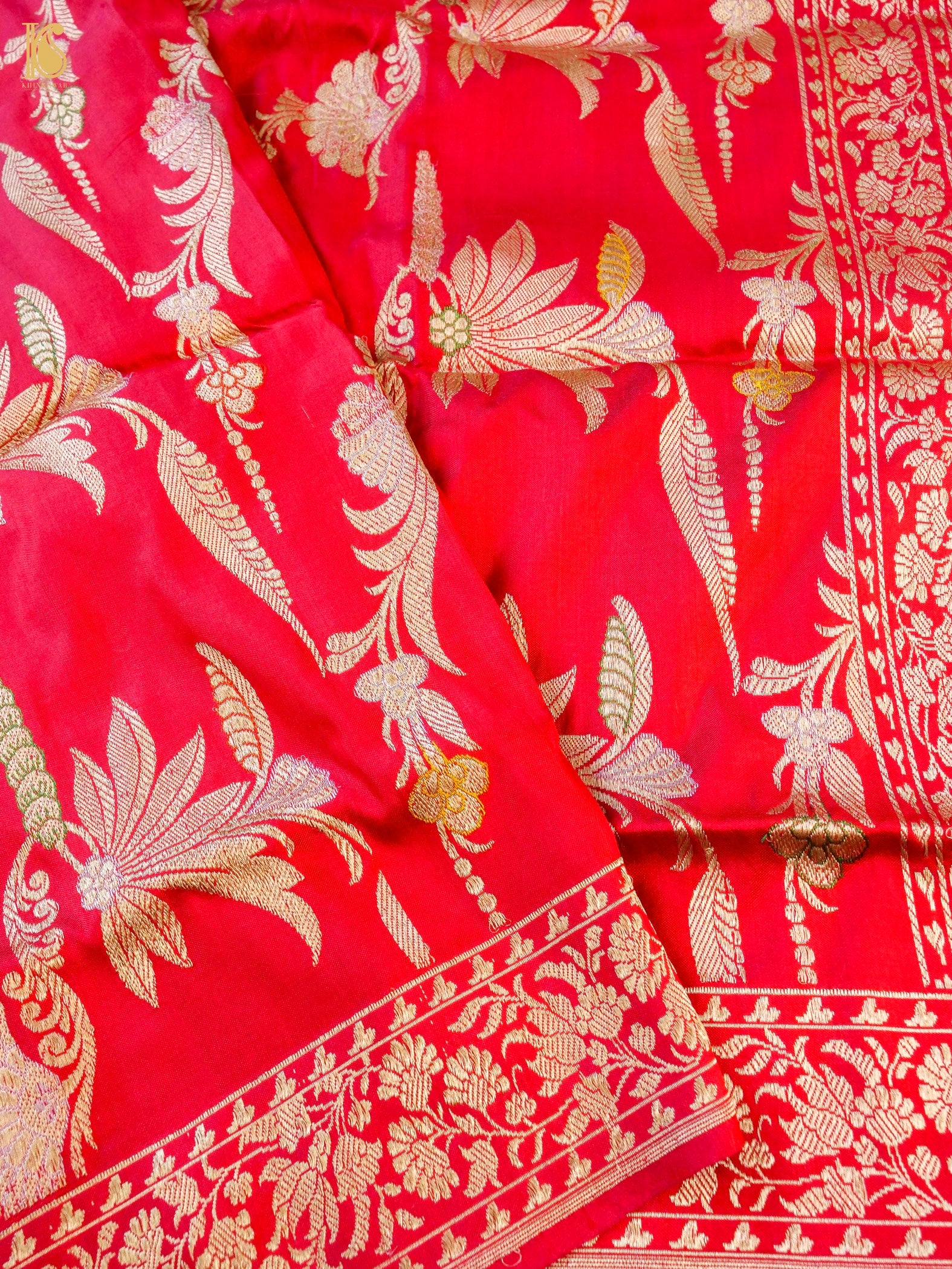 Handwoven Banarasi Katan Silk Kadwa Dupatta