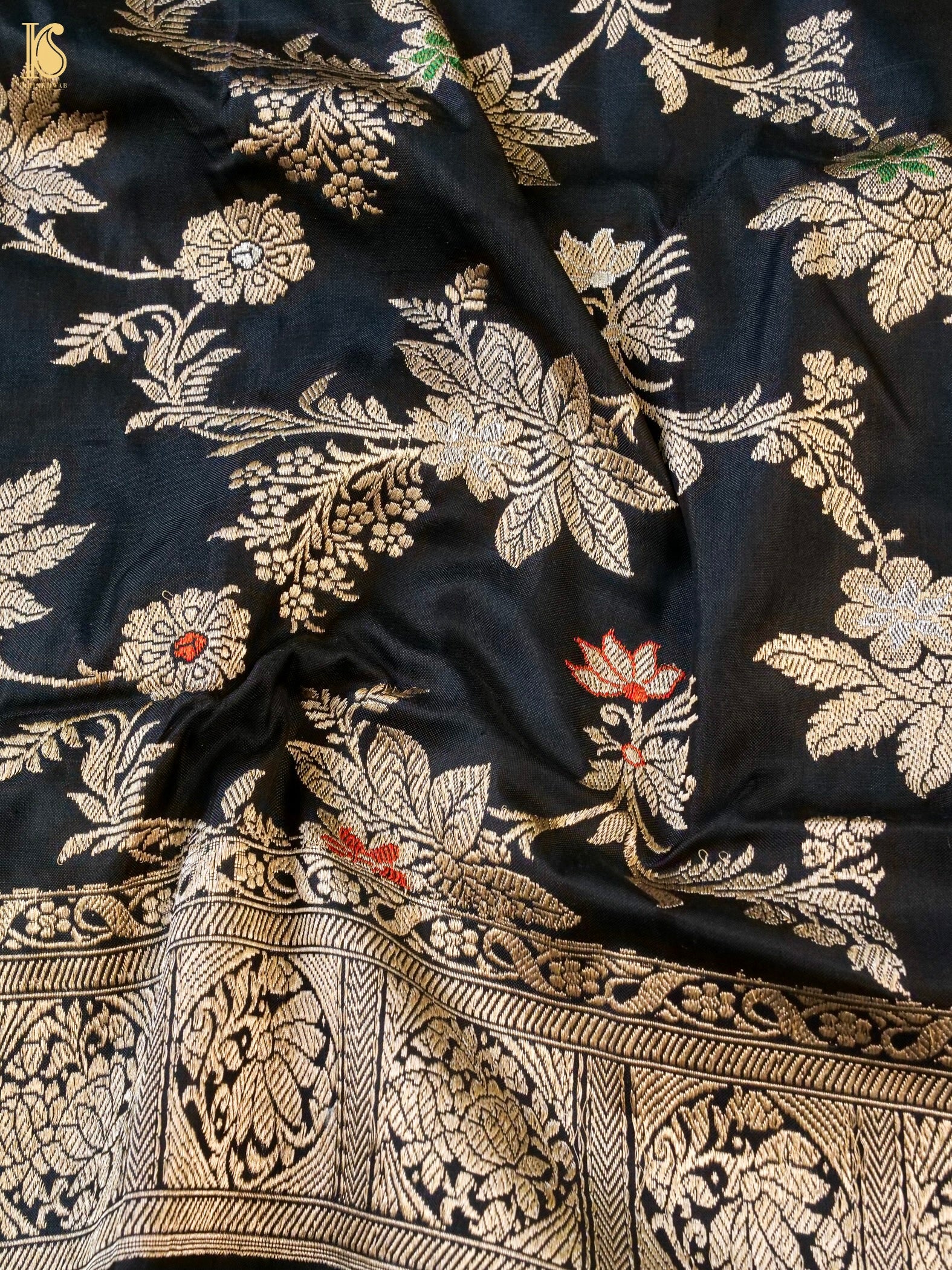 Handwoven Banarasi Katan Silk Kadwa Dupatta