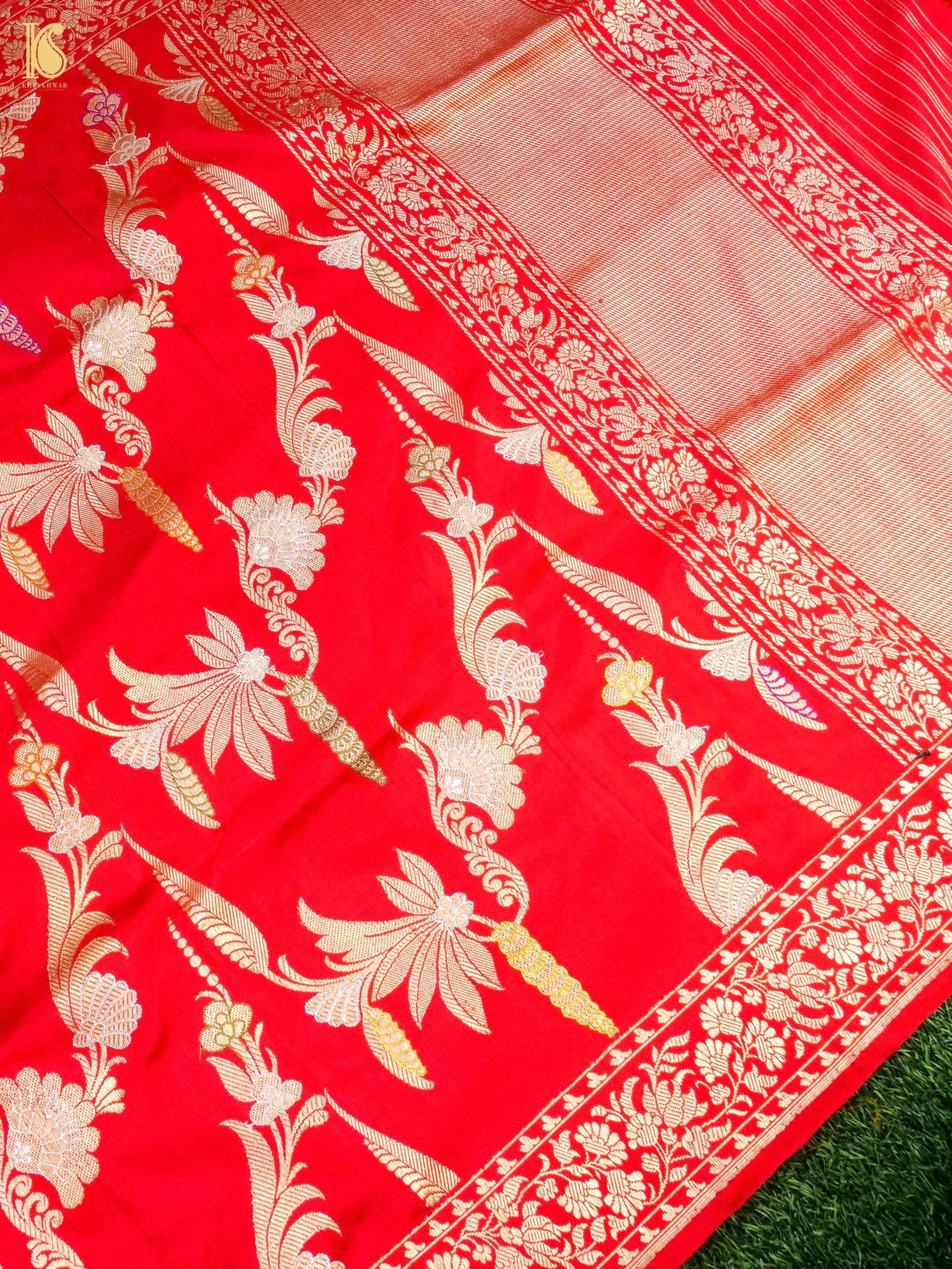 Handwoven Banarasi Katan Silk Kadwa Dupatta