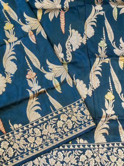 Handwoven Banarasi Katan Silk Kadwa Dupatta