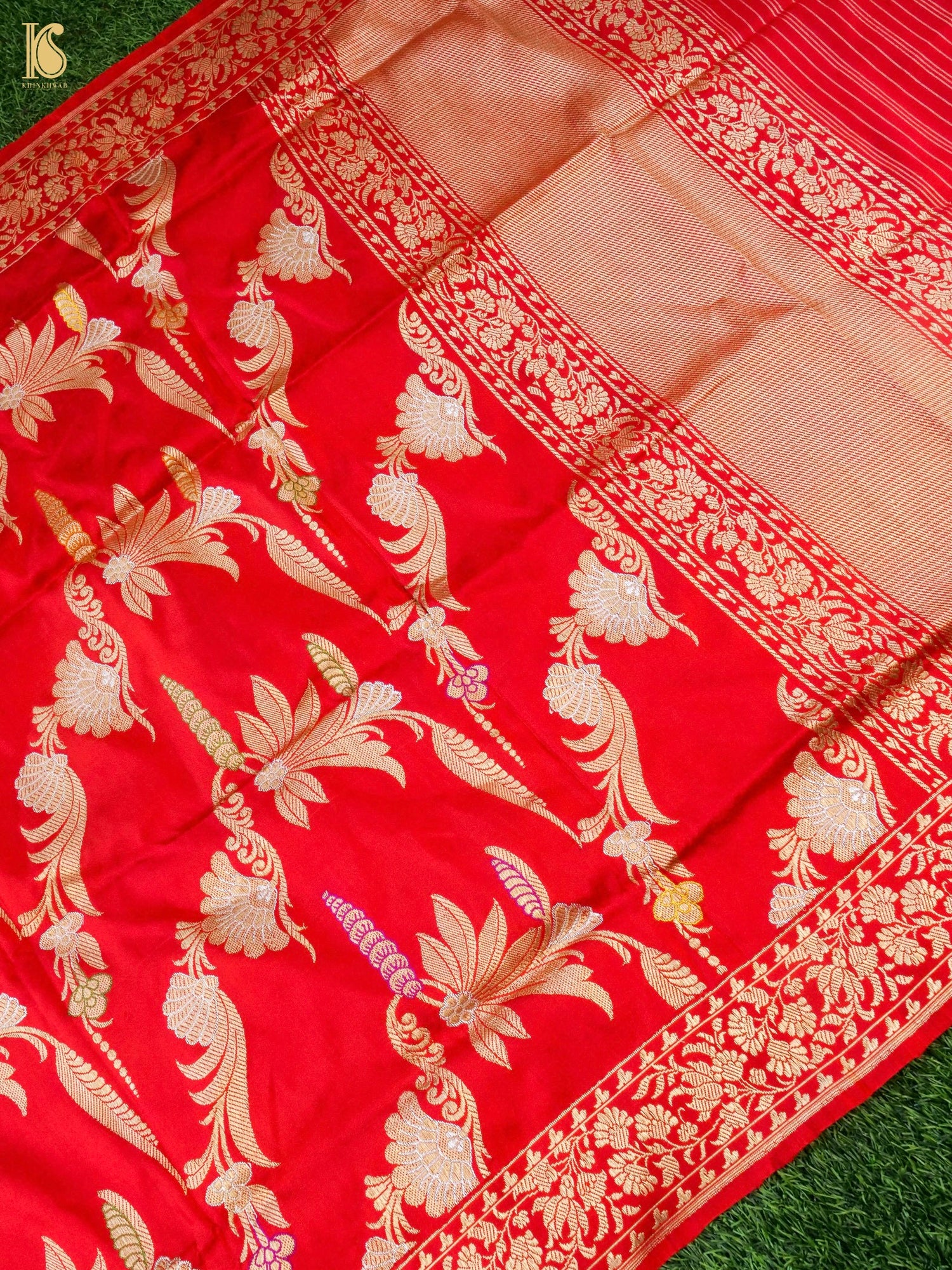 Handwoven Banarasi Katan Silk Kadwa Dupatta