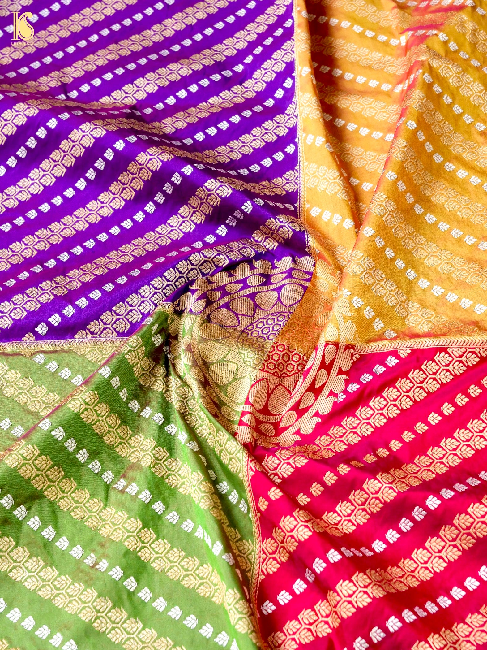 Handloom Banarasi Rangkat Silk Chauki Dupatta