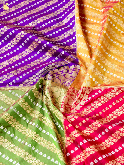 Handloom Banarasi Rangkat Silk Chauki Dupatta