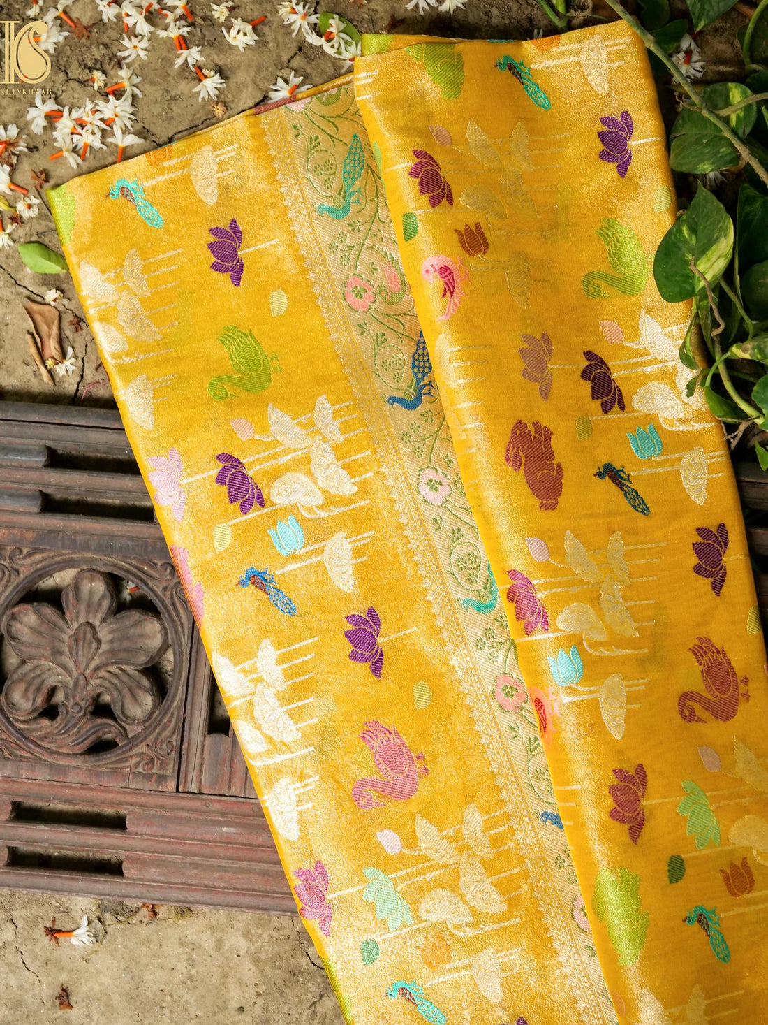 Tissue Silk Handwoven Banarasi Shikargah Saree