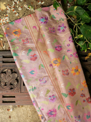 Handwoven Banarasi Real Silver Zari Silk Saree