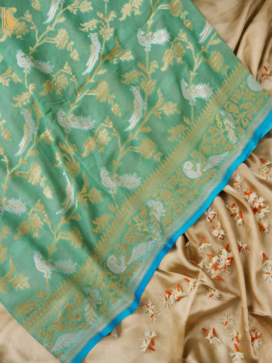 Georgette Banarasi Birds of Paradise Saree