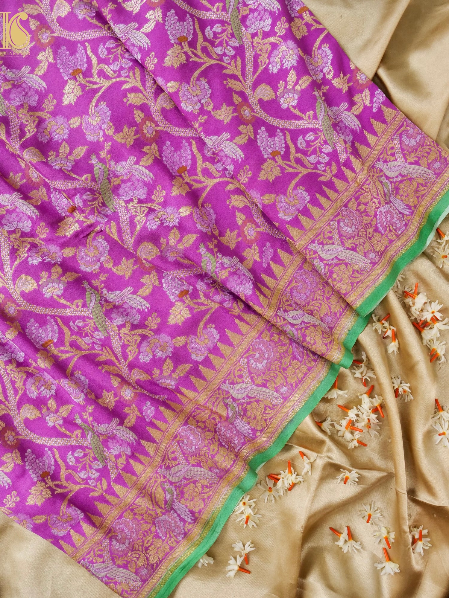 Georgette Banarasi Birds of Paradise Saree