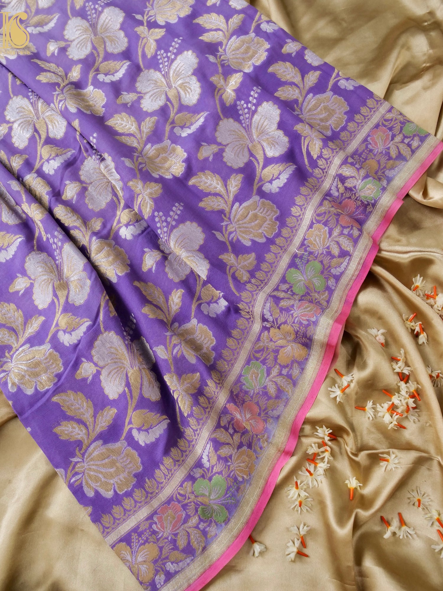 Georgette Handloom Banarasi Dahlia Saree