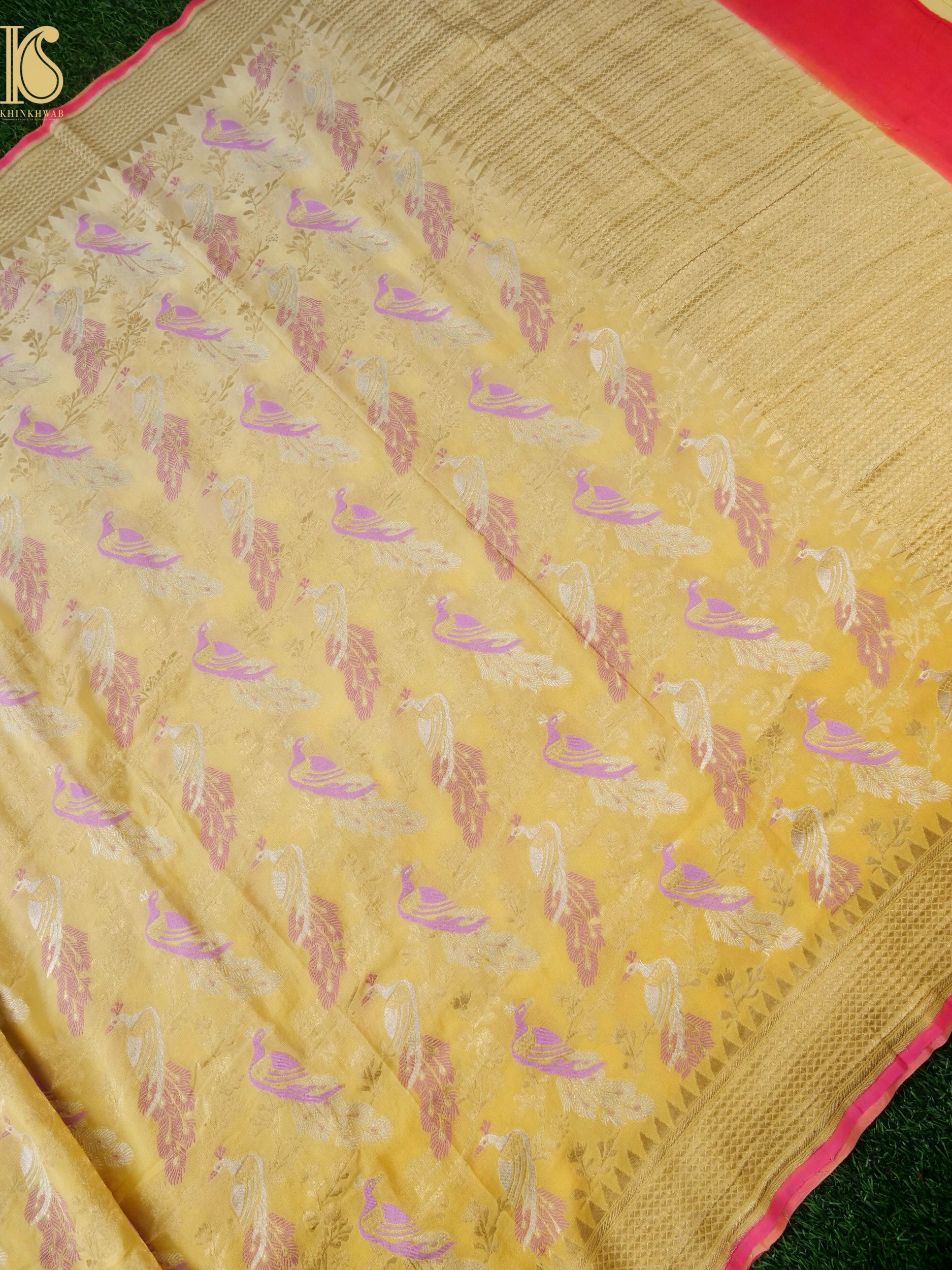 Georgette Banarasi Birds of Paradise Saree