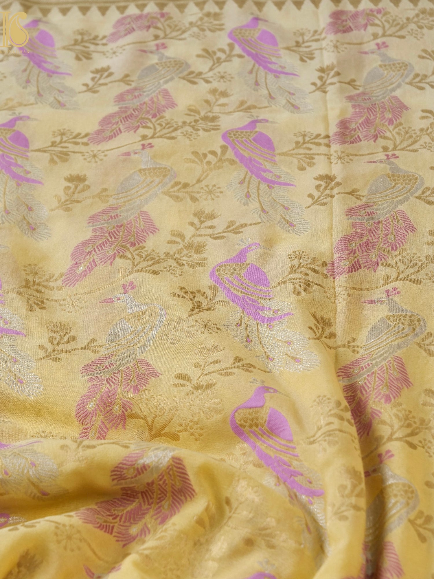 Georgette Banarasi Birds of Paradise Saree