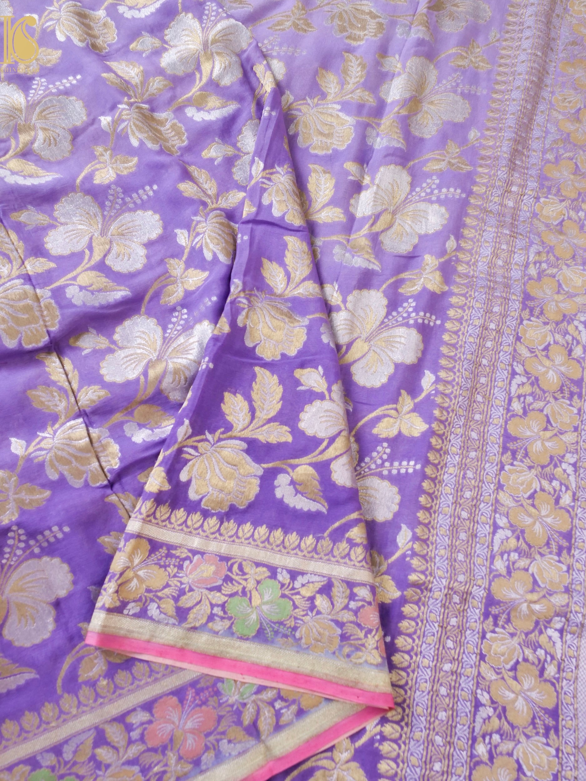 Georgette Handloom Banarasi Dahlia Saree