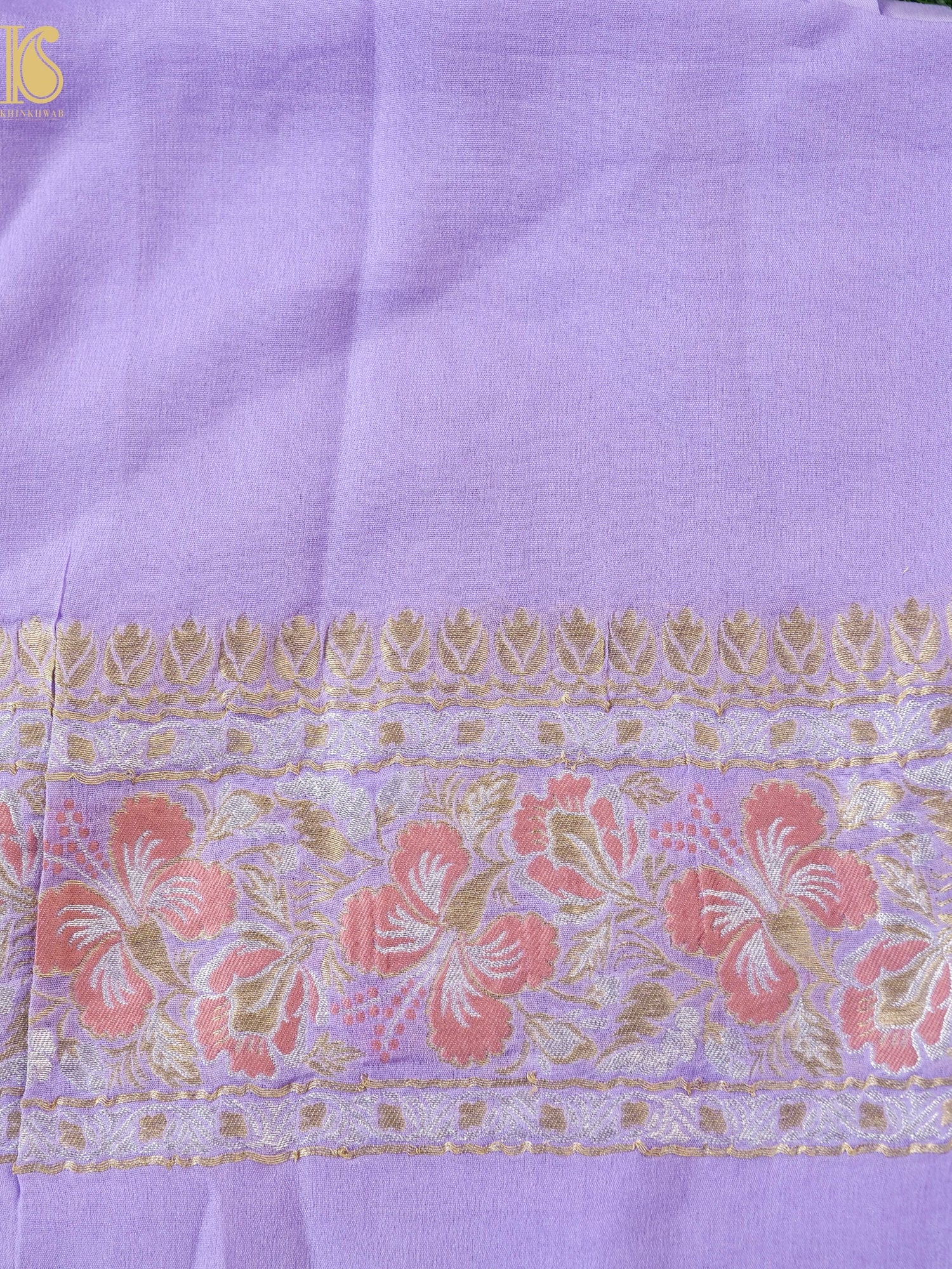 Georgette Handloom Banarasi Dahlia Saree