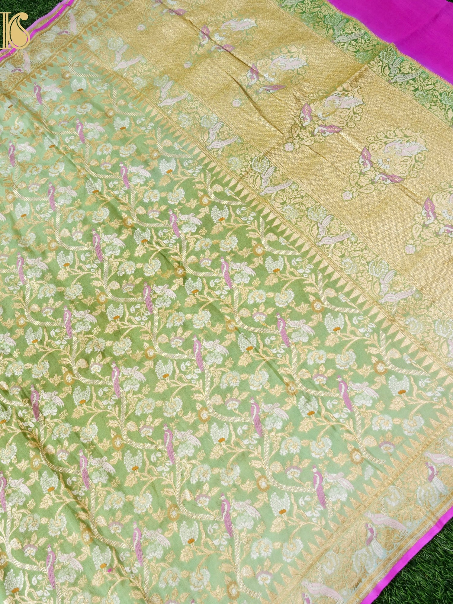 Georgette Banarasi Birds of Paradise Saree