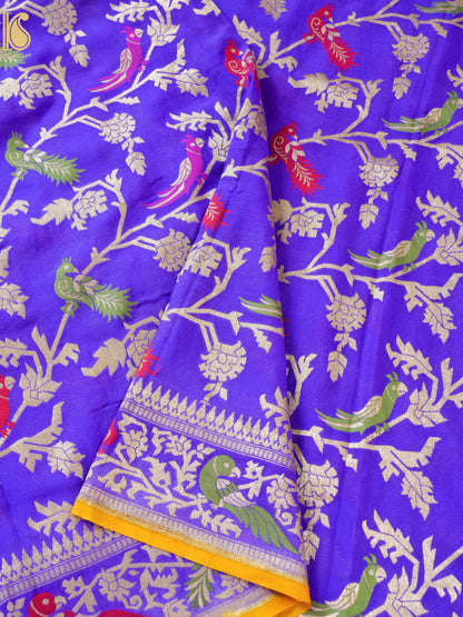 Georgette Banarasi Birds of Paradise Saree