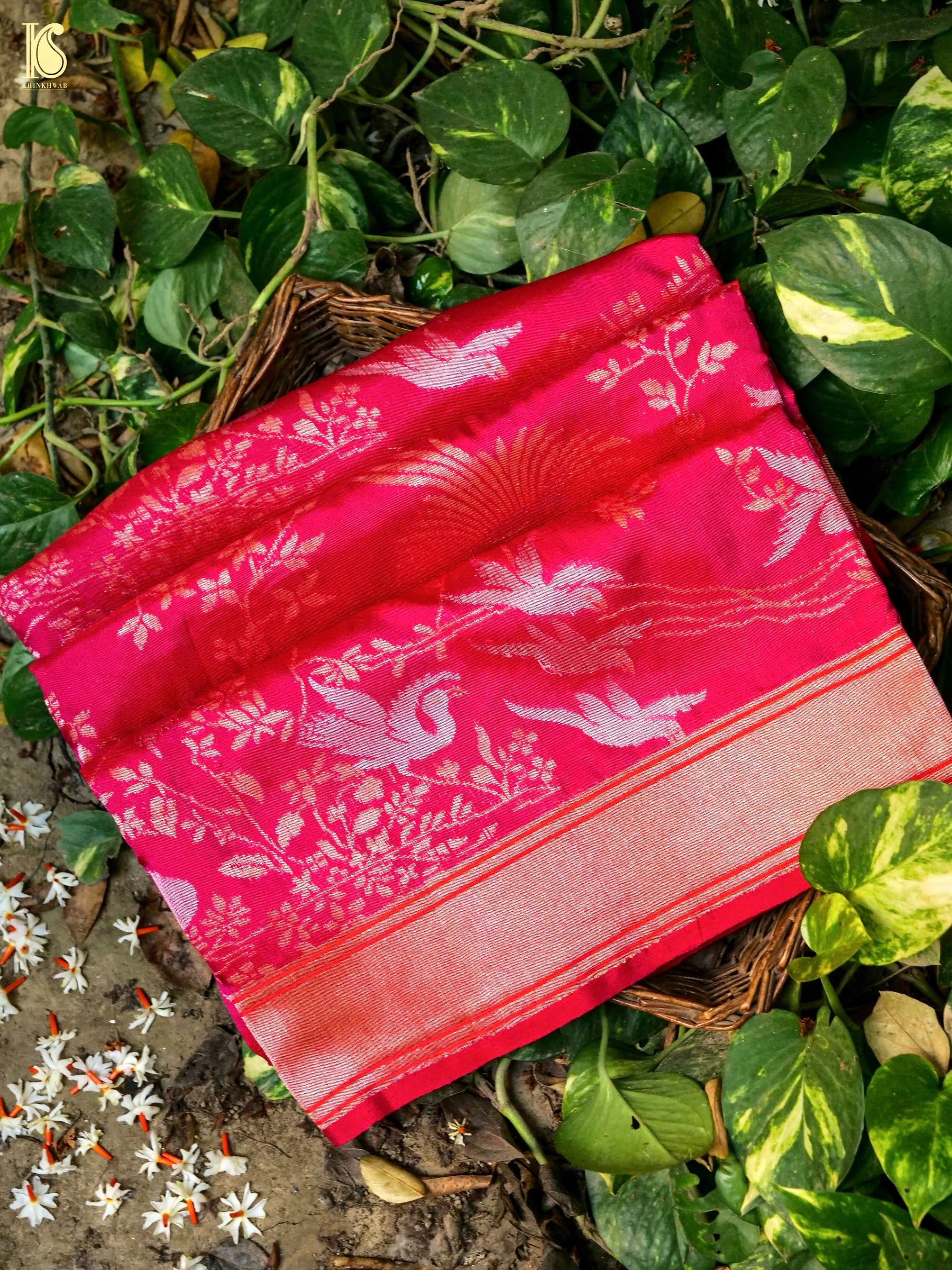 Handloom Banarasi Katan Shikargah Saree