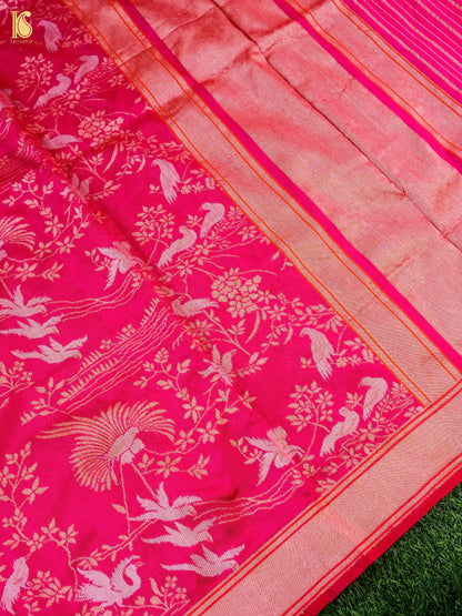 Handloom Banarasi Katan Shikargah Saree