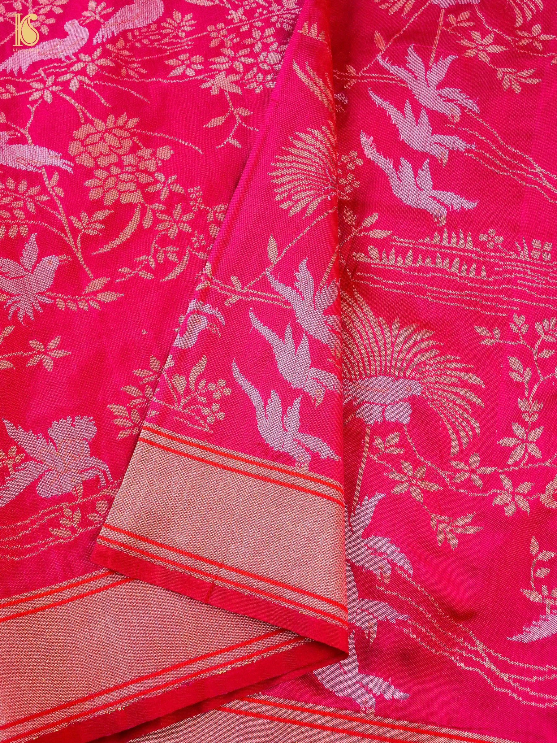 Handloom Banarasi Katan Shikargah Saree