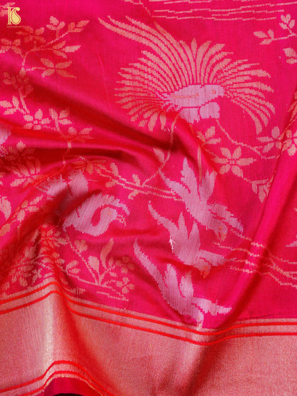 Handloom Banarasi Katan Shikargah Saree