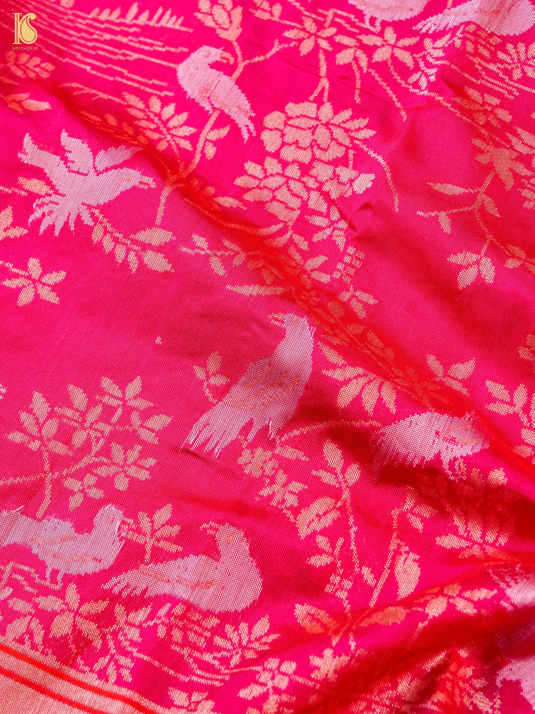 Handloom Banarasi Katan Shikargah Saree