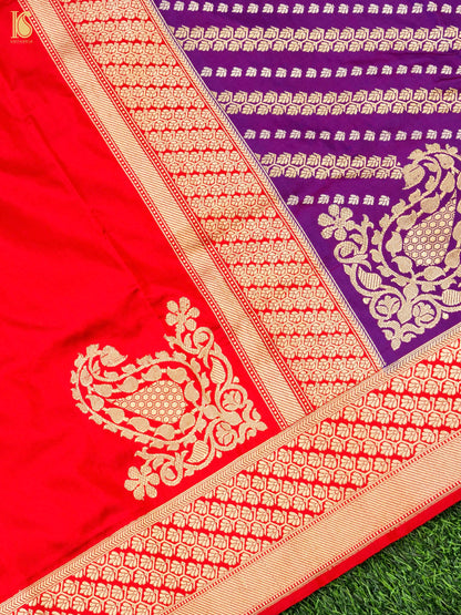 Handloom Banarasi Chauki Rangkat Silk Saree