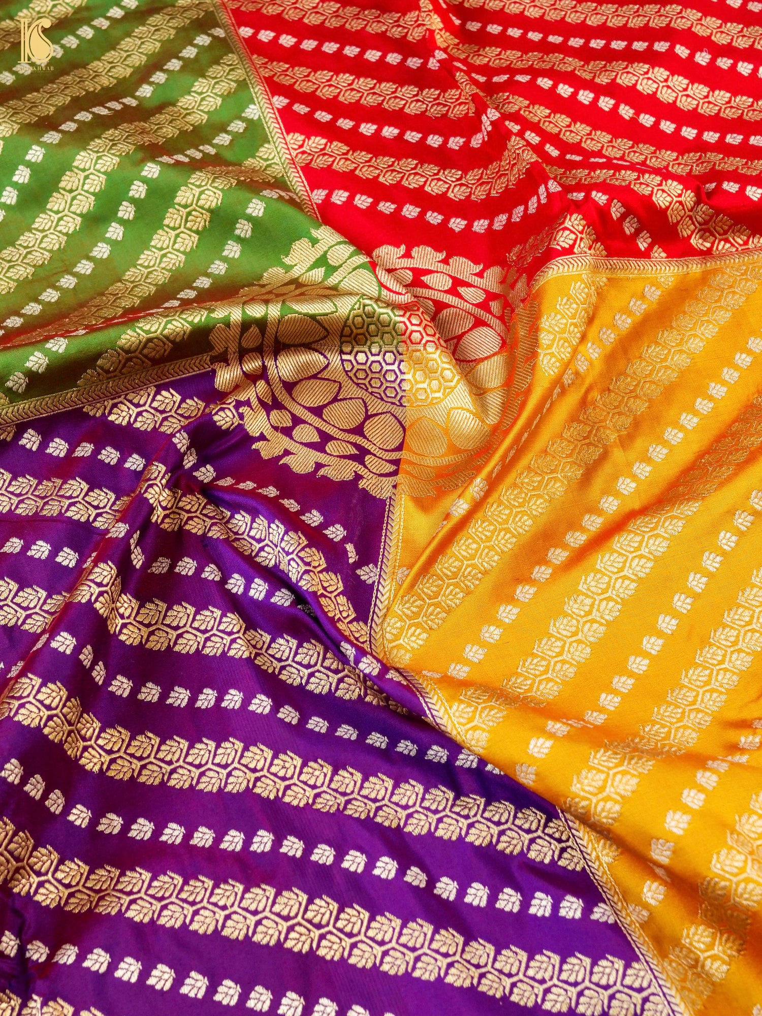 Handloom Banarasi Chauki Rangkat Silk Saree