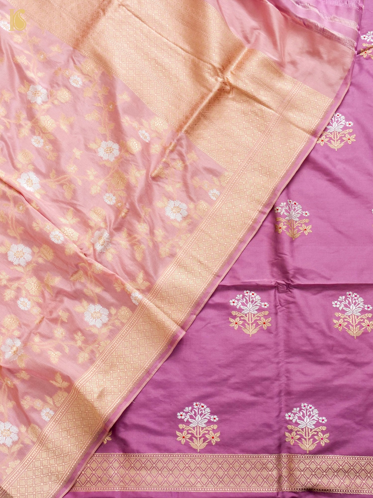 Handwoven Banarasi Katan Silk Suit Fabric Set