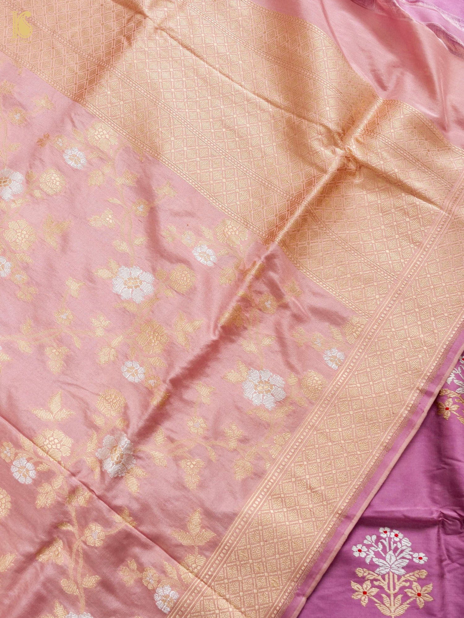 Handwoven Banarasi Katan Silk Suit Fabric Set