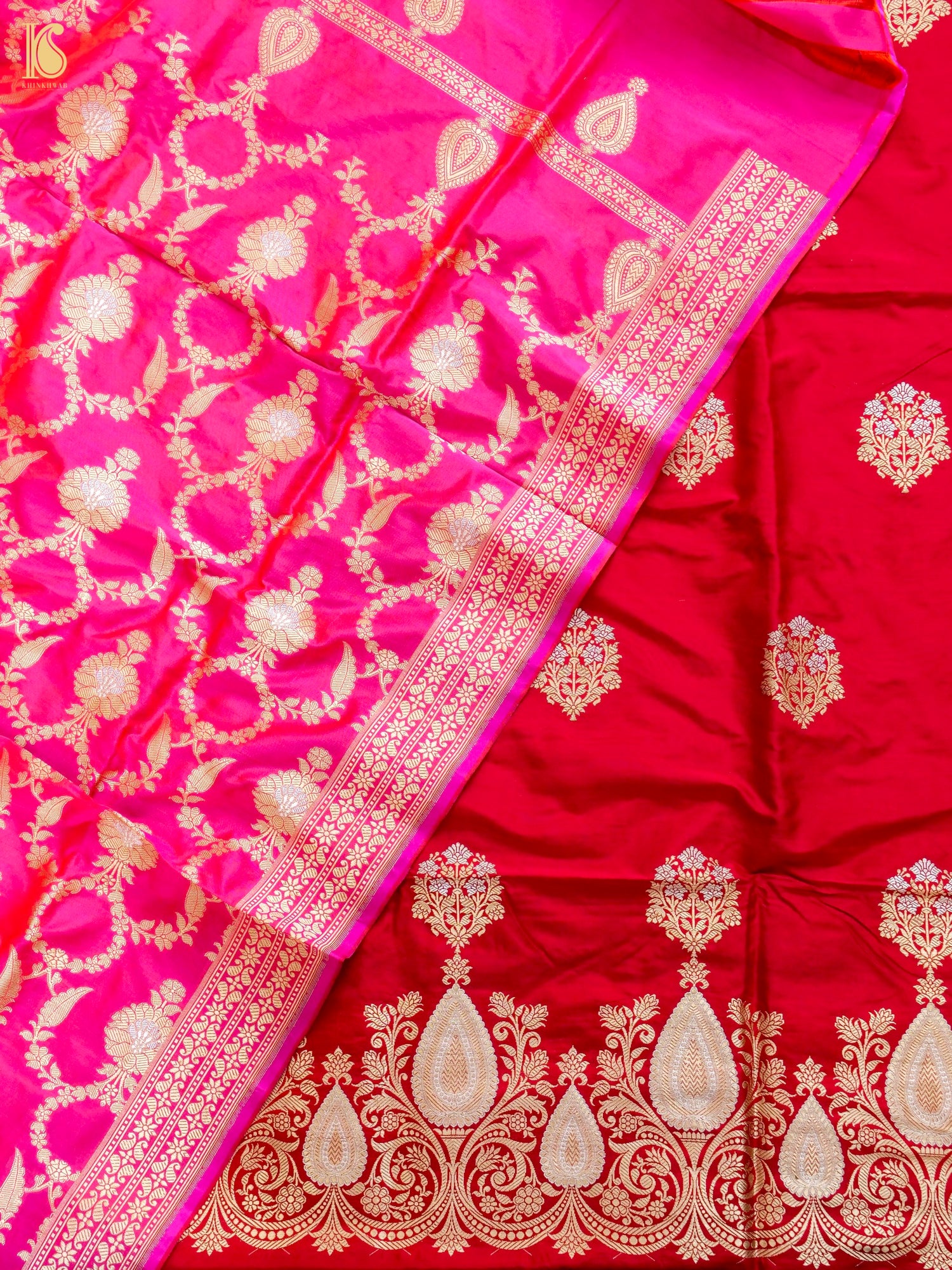 Handwoven Banarasi Katan Silk Suit Fabric Set