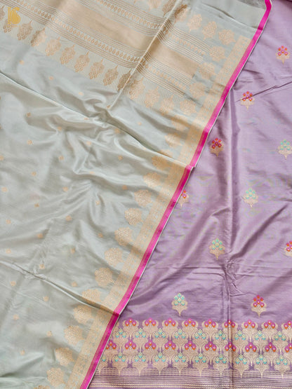 Handwoven Banarasi Katan Silk Suit Fabric Set