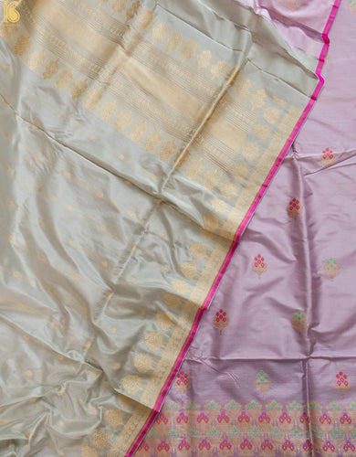 Handwoven Banarasi Katan Silk Suit Fabric Set