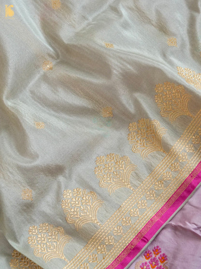 Handwoven Banarasi Katan Silk Suit Fabric Set