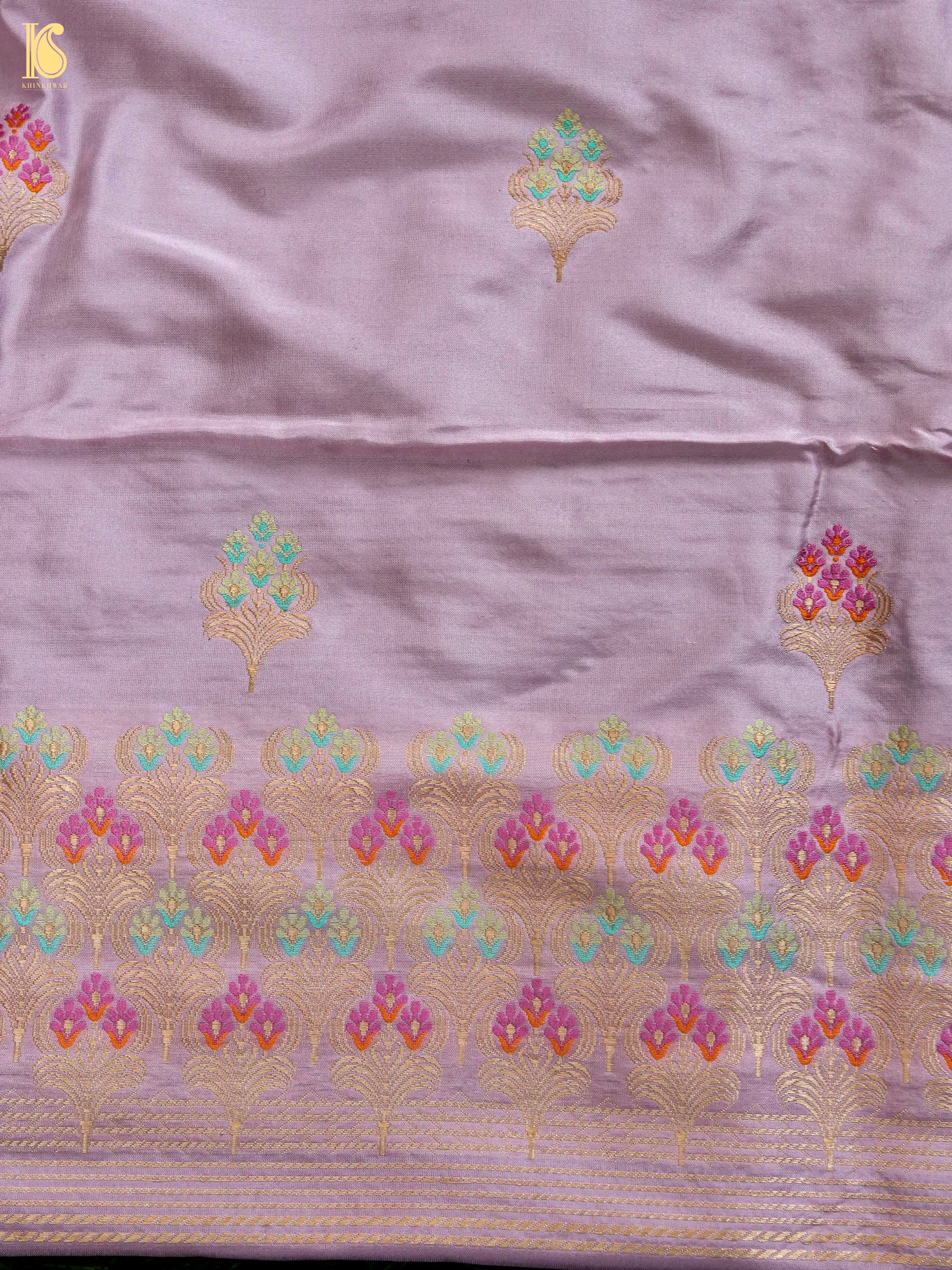 Handwoven Banarasi Katan Silk Suit Fabric Set