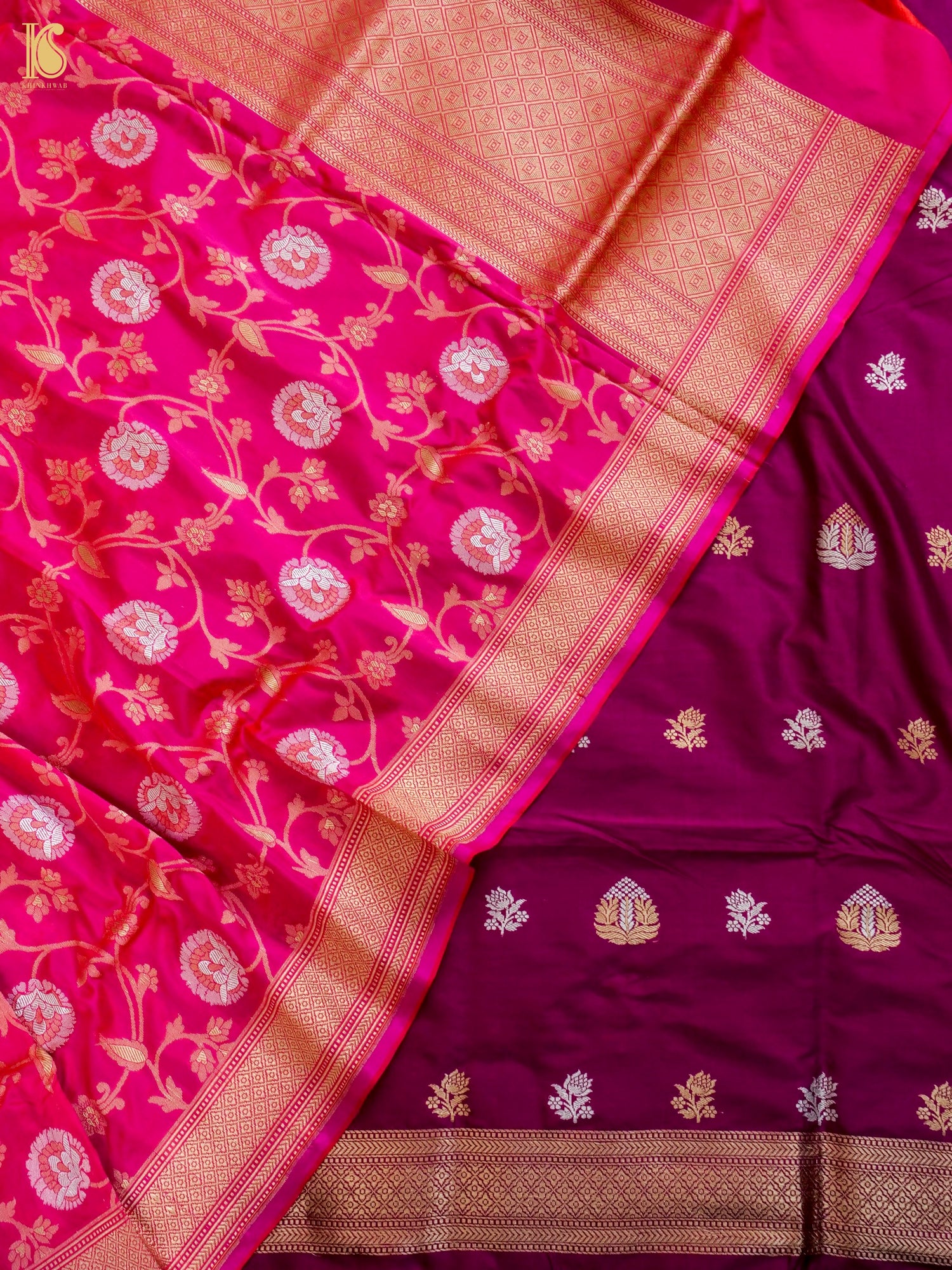 Handwoven Banarasi Katan Silk Suit Fabric Set