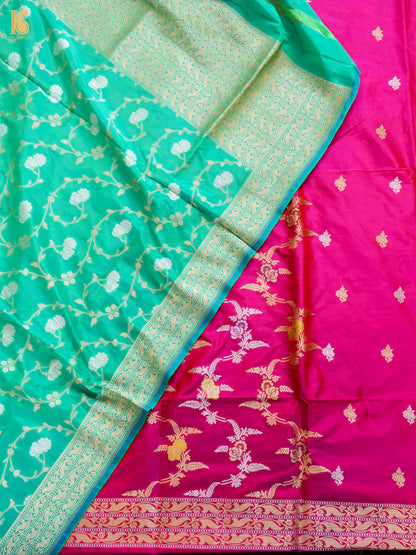 Handwoven Banarasi Katan Silk Suit Fabric Set