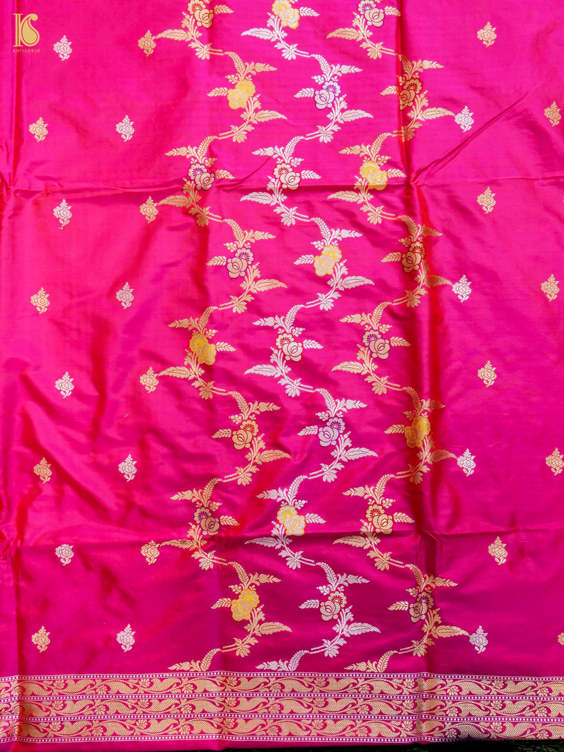 Handwoven Banarasi Katan Silk Suit Fabric Set