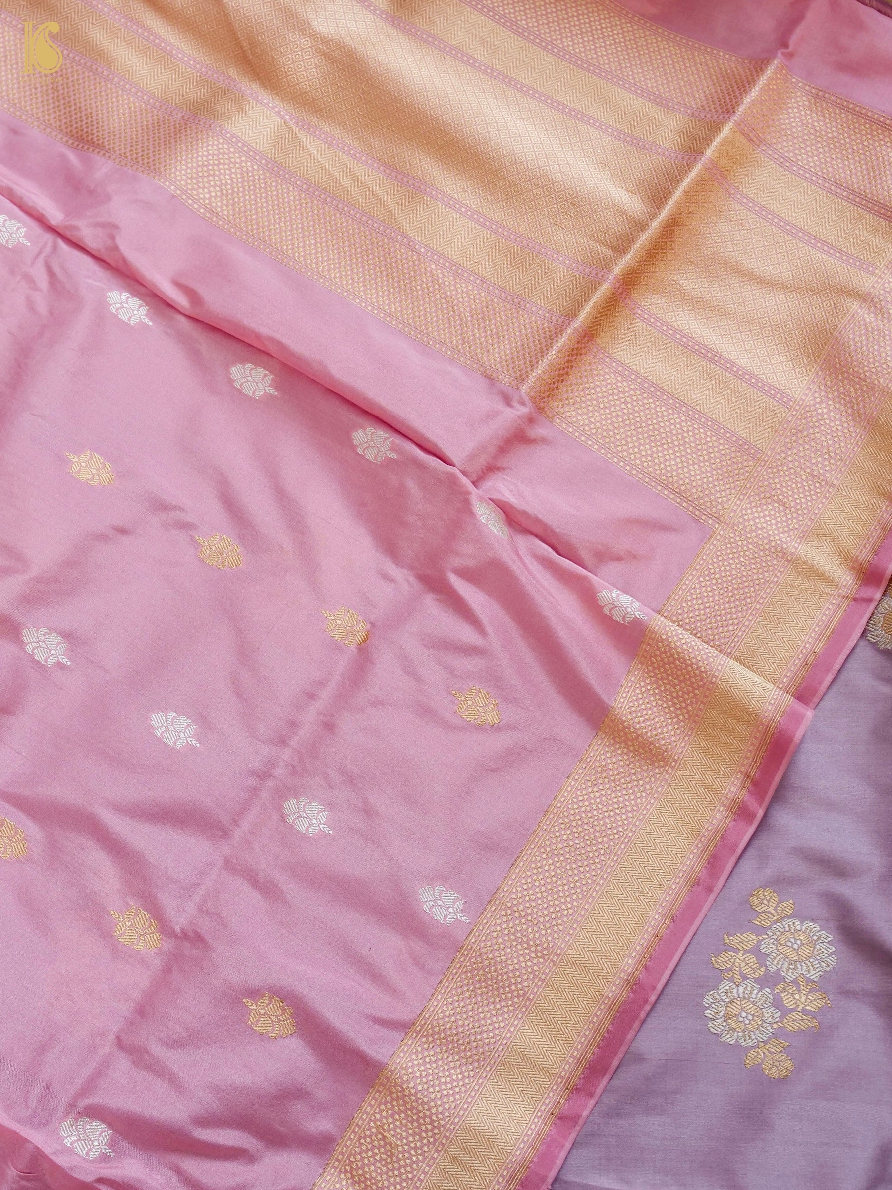 Handwoven Banarasi Katan Silk Suit Fabric Set