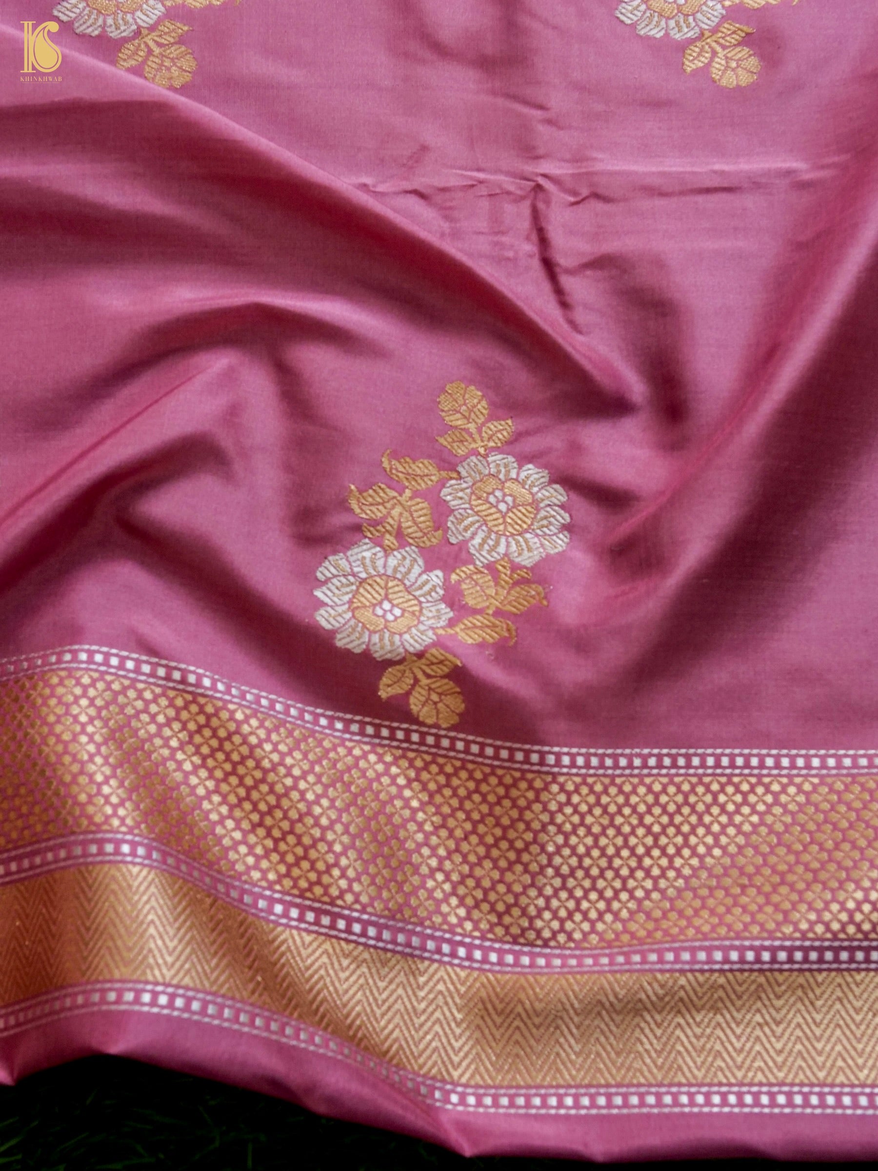 Handwoven Banarasi Katan Silk Suit Fabric Set