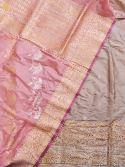 Handwoven Banarasi Katan Silk Suit Fabric Set