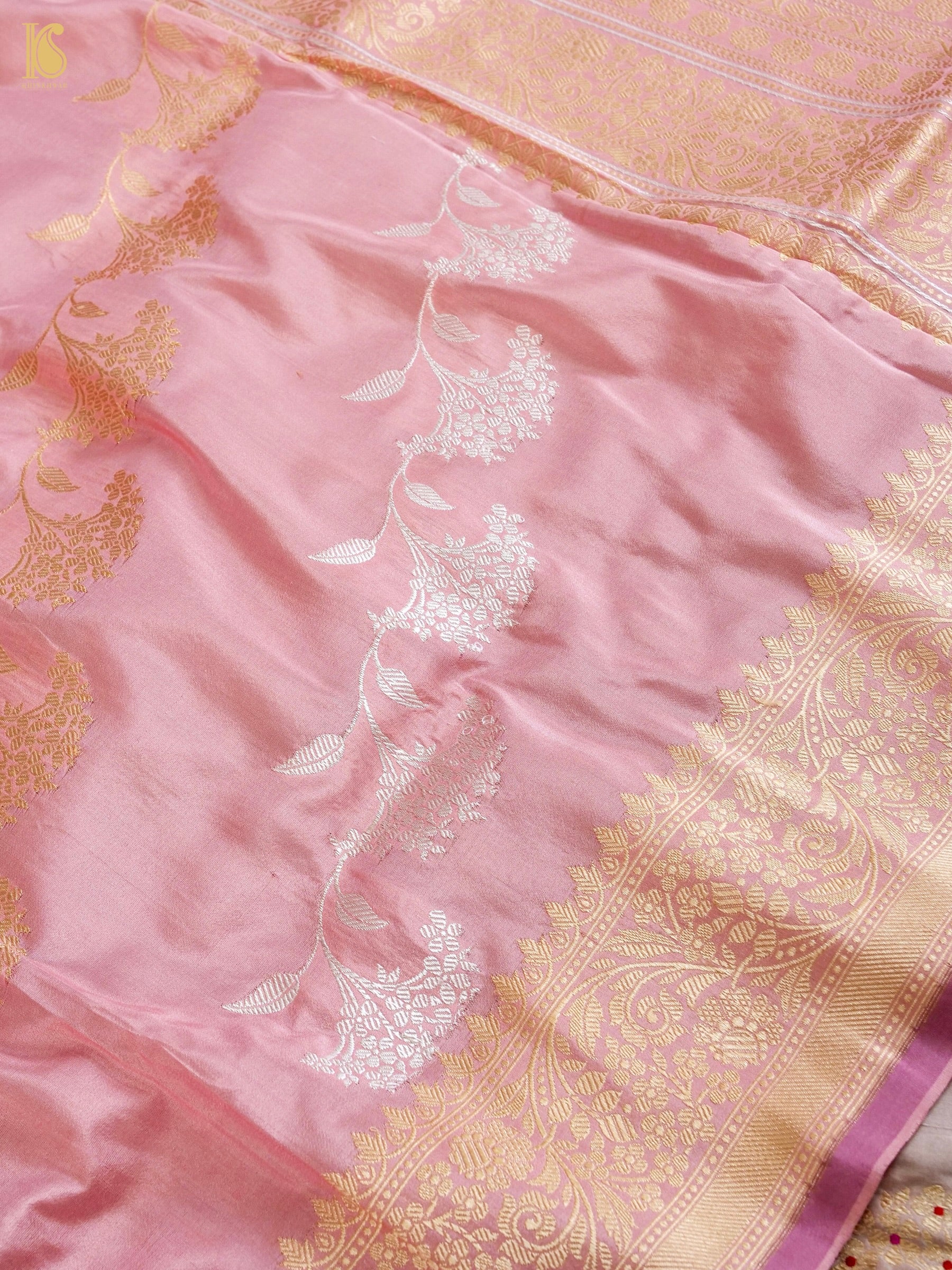 Handwoven Banarasi Katan Silk Suit Fabric Set