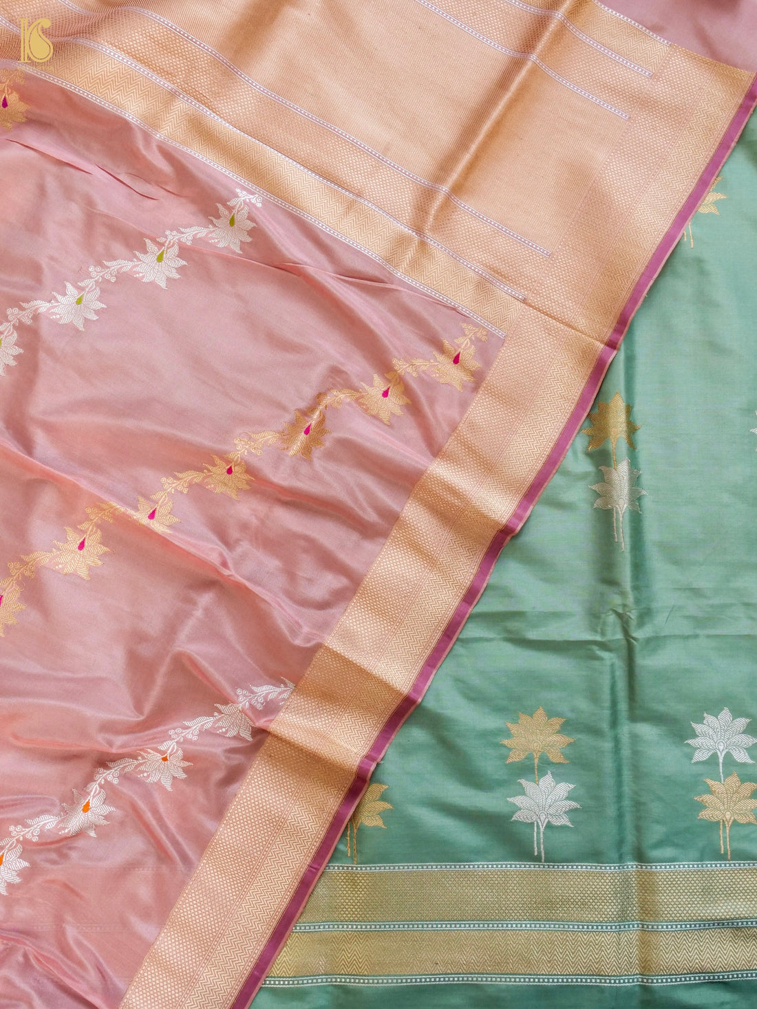 Handwoven Banarasi Katan Silk Suit Fabric Set