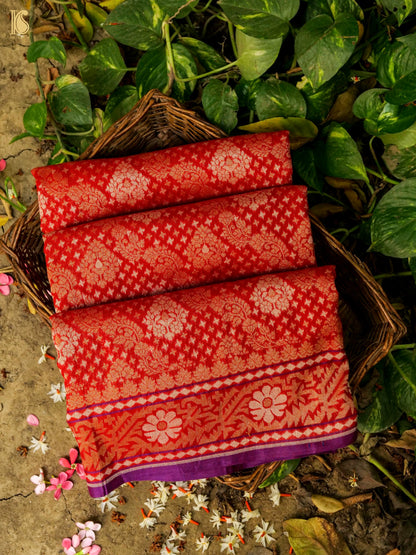 Banarasi Cotton Handloom Jamdani Ektara Saree