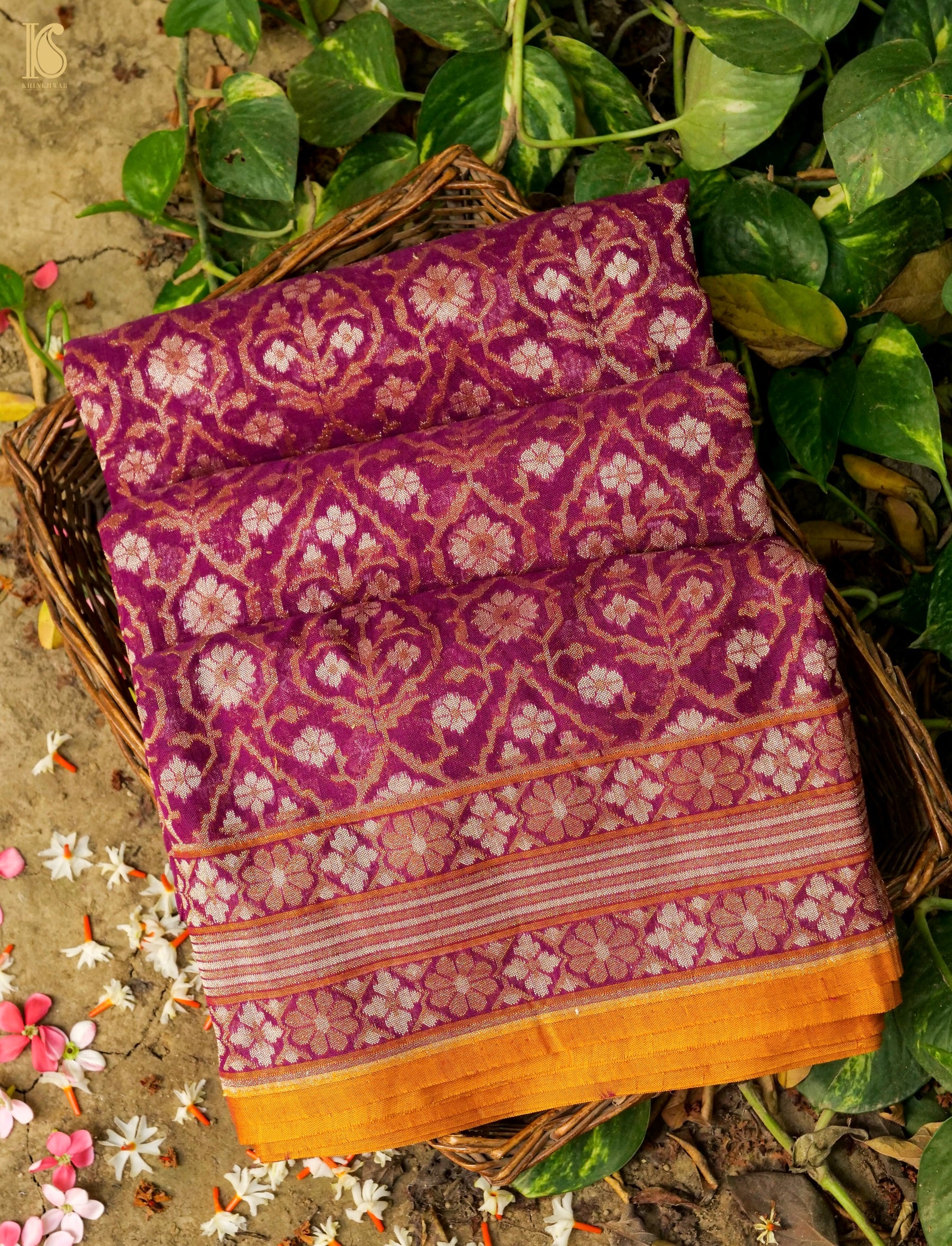 Banarasi Cotton Handloom Jamdani Ektara Saree