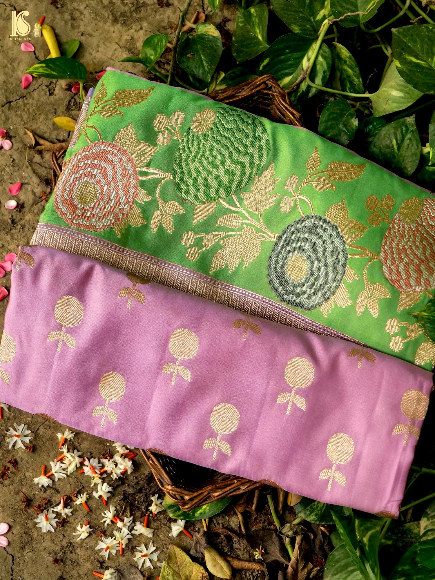 Banarasi Handloom Pure Katan Silk Saree with Tilfi Border