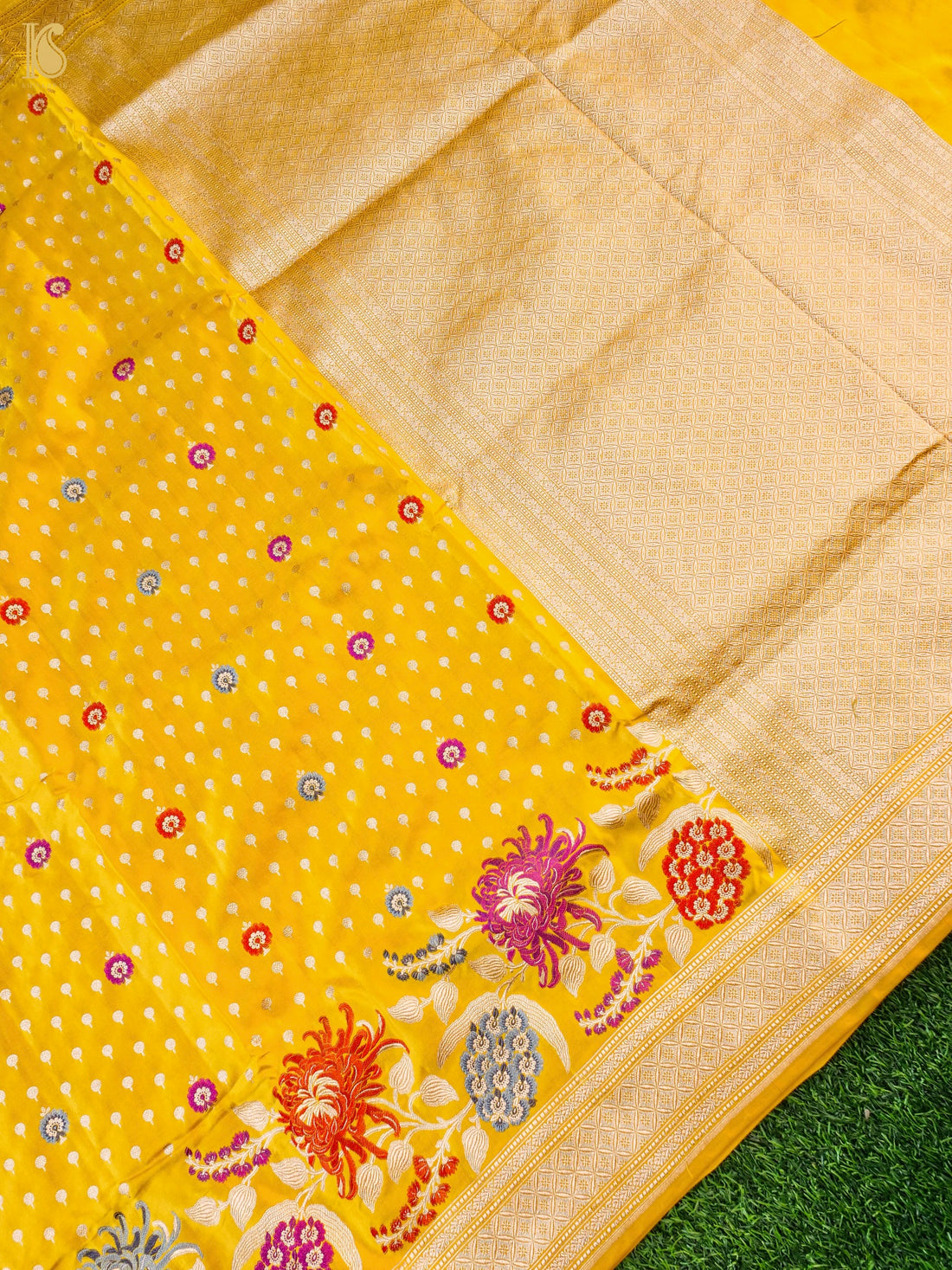 Banarasi Handloom Pure Katan Silk Saree with Tilfi Border