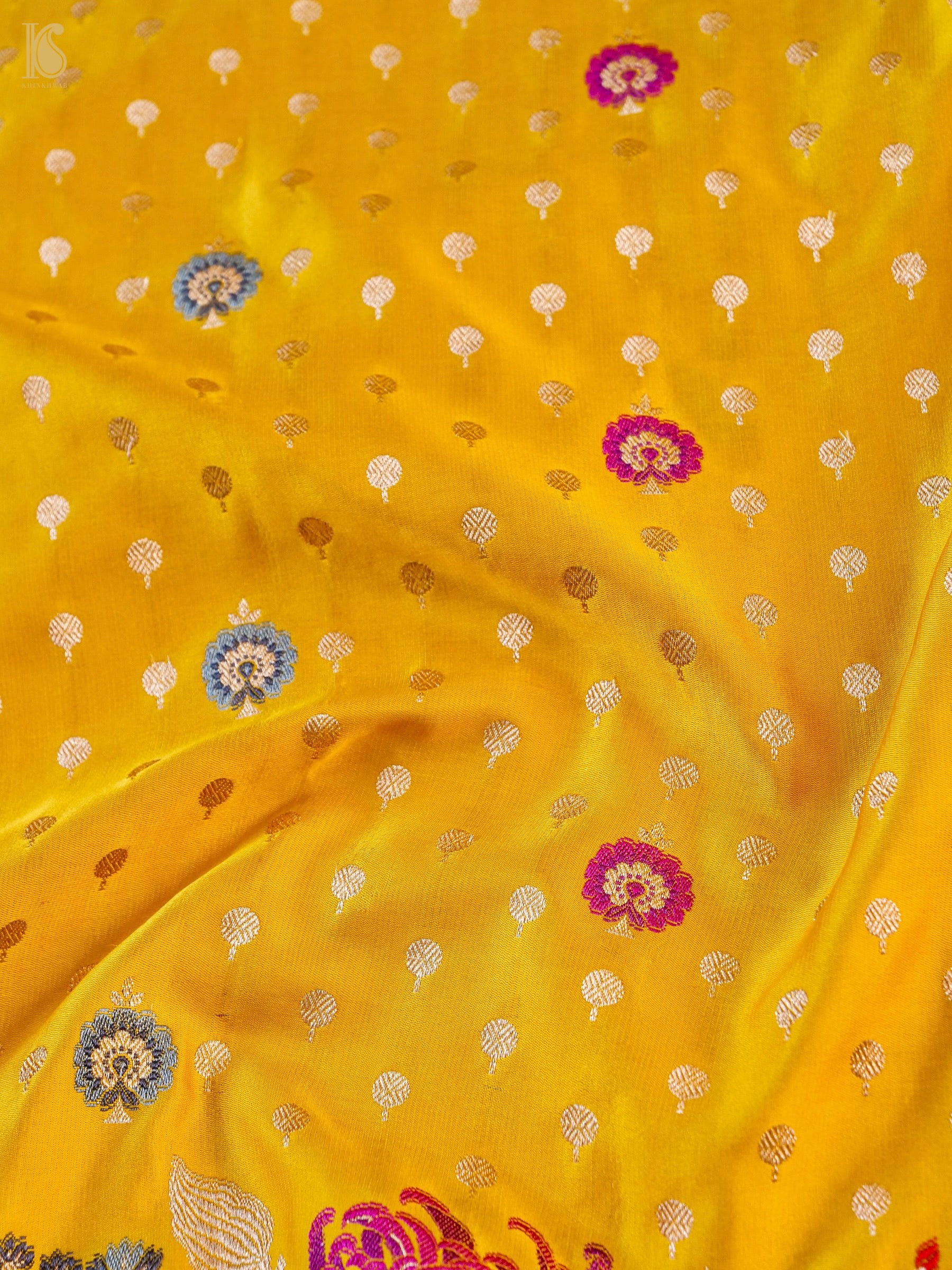 Banarasi Handloom Pure Katan Silk Saree with Tilfi Border