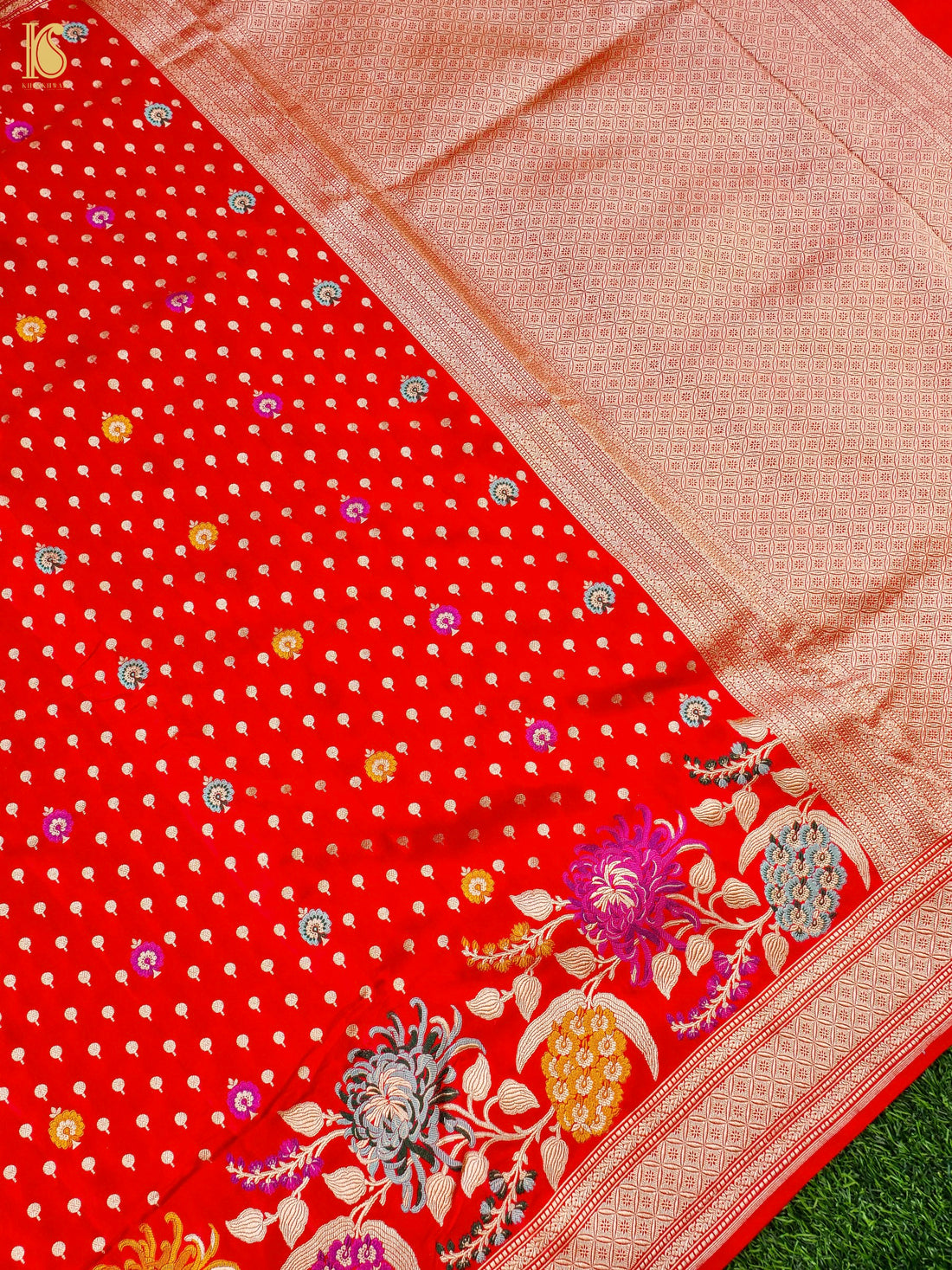 Banarasi Handloom Pure Katan Silk Saree with Tilfi Border